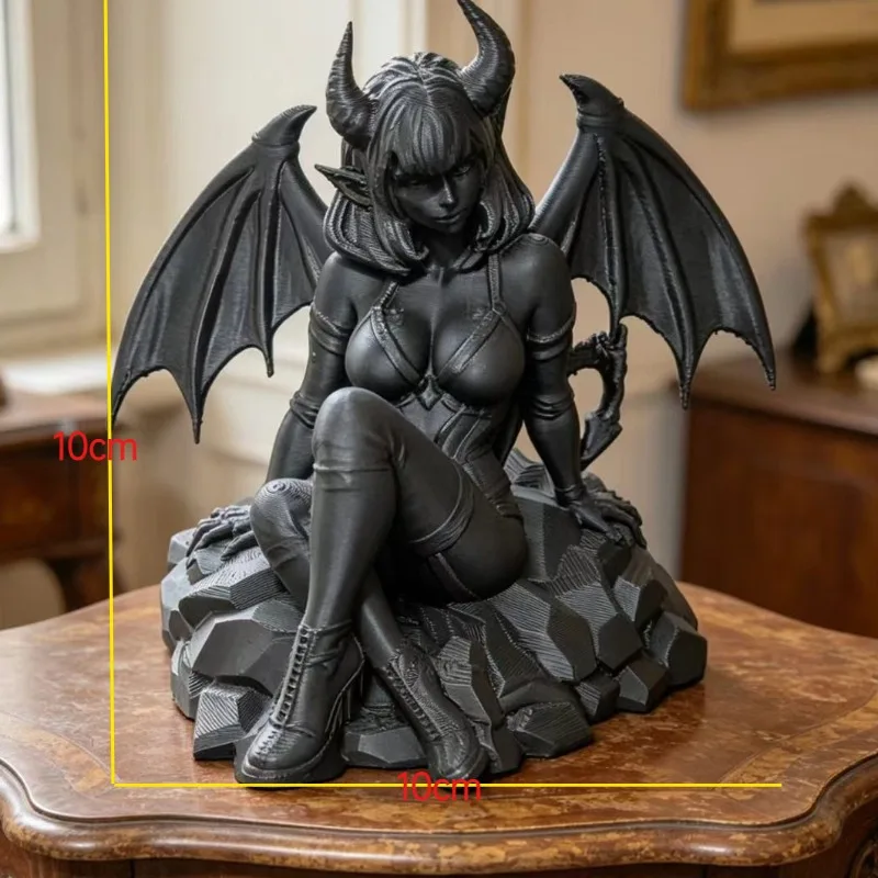 Creative Winged Devil Figure Sculpture 3D Printed Cool Craft Ornament Ideal for Home and Office Decoration American Style Statue