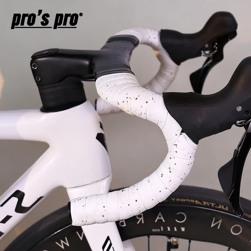 Cork Road Bike Handlebar Tape EVA/PU Anti-Skid Shock Absorber Handle Drop Bar Straps Bicycle Handle Tape Accessories with Plug
