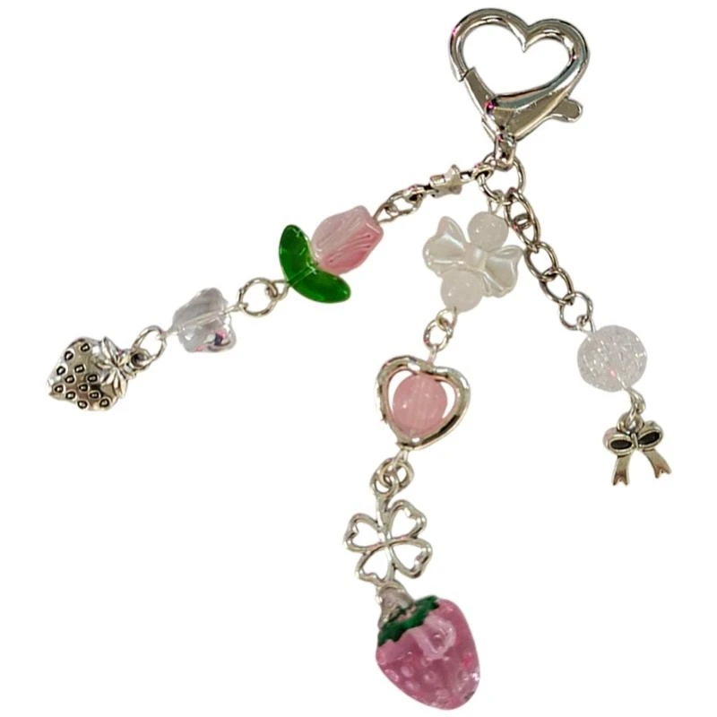 Strawberry Pendant Multifuntional Bag Charm Perfect Present for Women and Girls