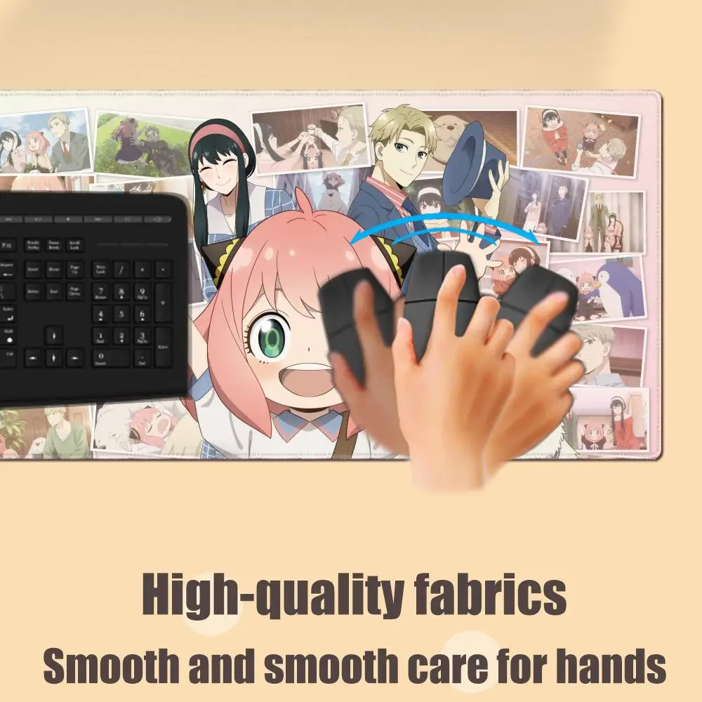 900x400 Spy X Family Mausepad Kawaii Anime Desk Mouse Pad Anya Forger Large Natural Rubber Lock Edge Anti Slip Mousepad XXL — zdjęcie produktu 3