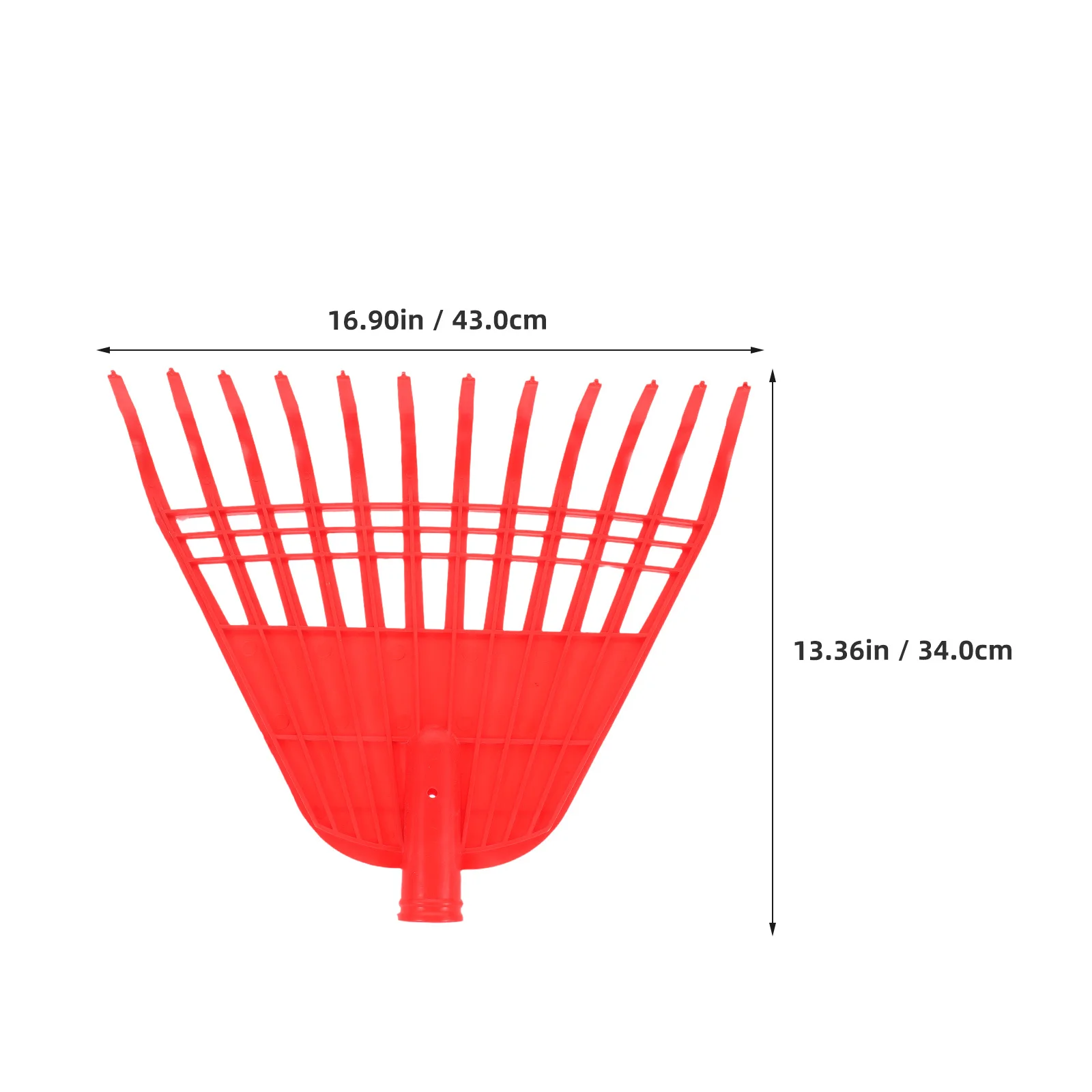 Testa di rastrello da giardino in plastica rossa durevole leggera per prato diserbo cortile agricoltura rastrello per erba strumento di livellamento a terra paletta per foglie