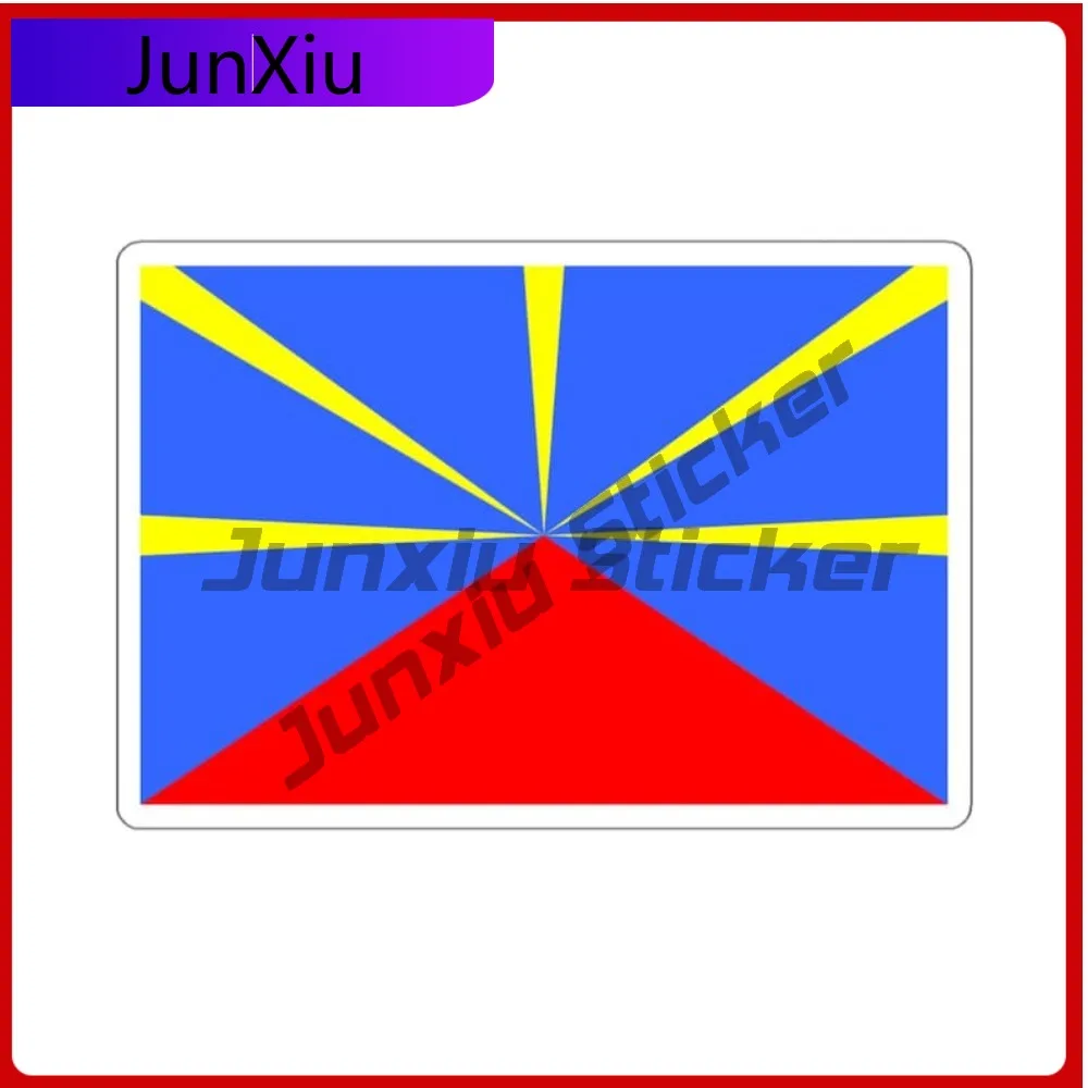 

Reunion Flag Travel Sticker Vacation Adventure Explore Souvenir Label Decal Waterproof Scratch-proof Stickers For Suv Bodywork