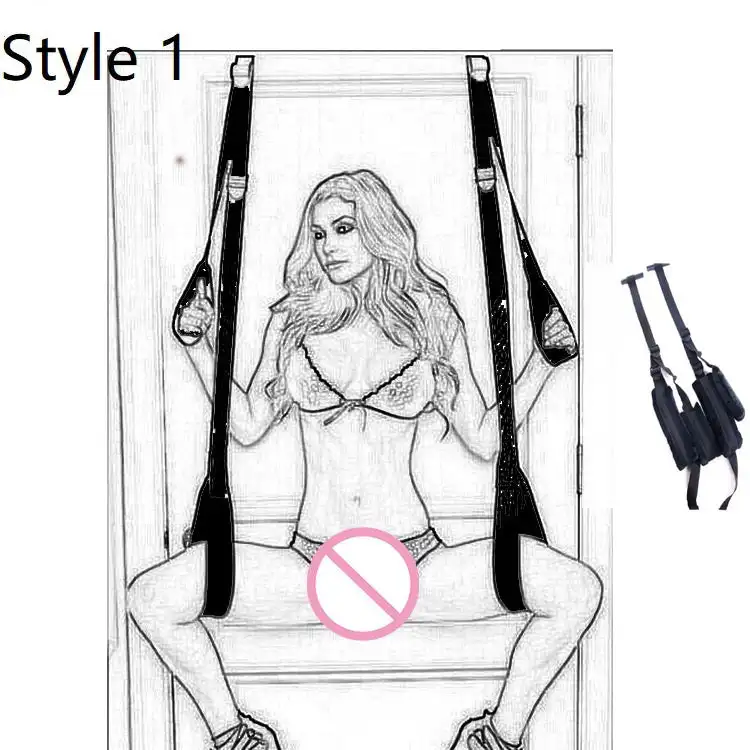 4 Warna 2 Gaya Nilon Ayunan Manset Pergelangan Kaki Budak Lembut Furnitur Seks Fetish Perban Ayunan Mainan Erotis Permainan Pasangan