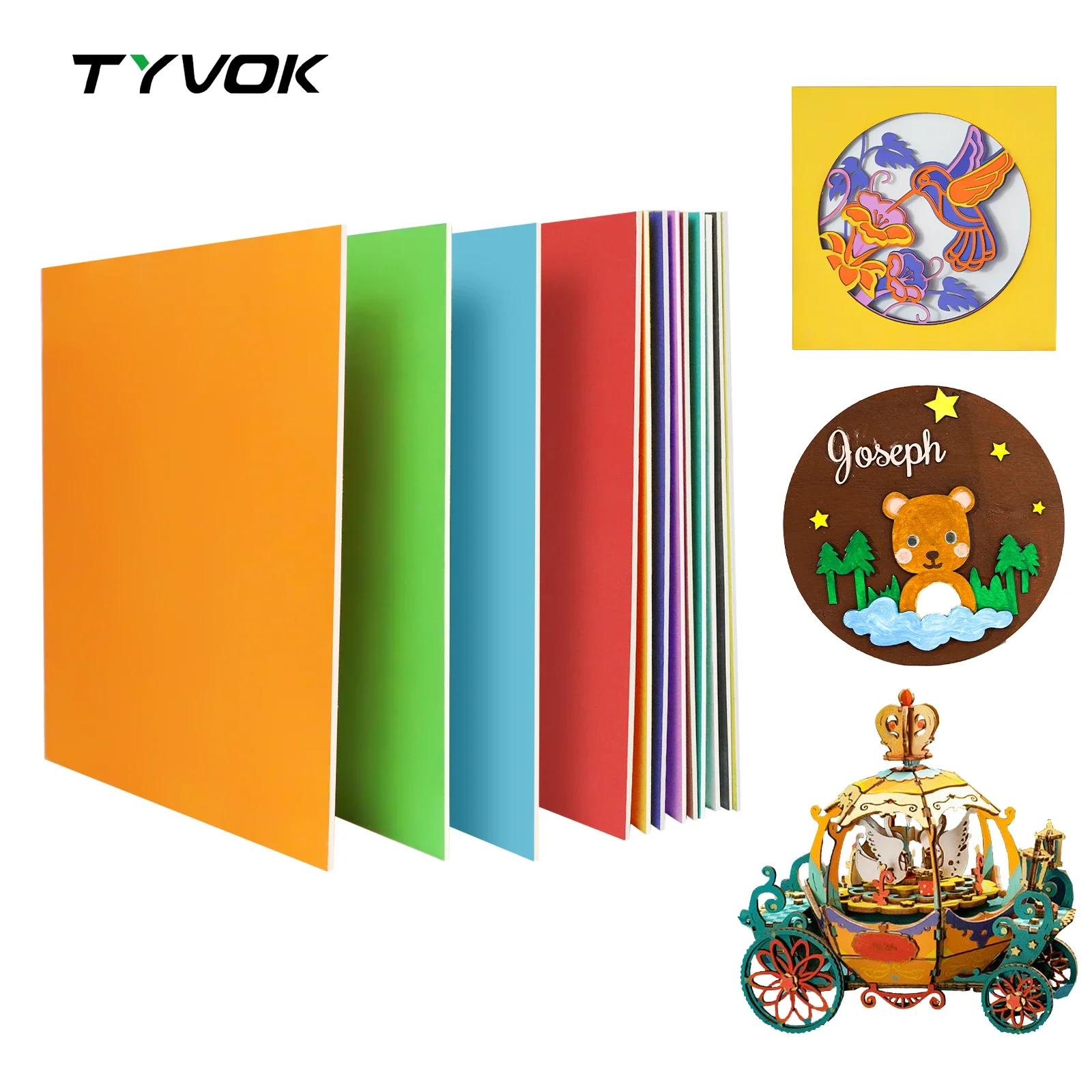 

Tyvok 12Pcs Thin Basswood Board Blank Unfinished Wood Craft Model Making 300*300*30MM Colored Plywood Crafts Wood