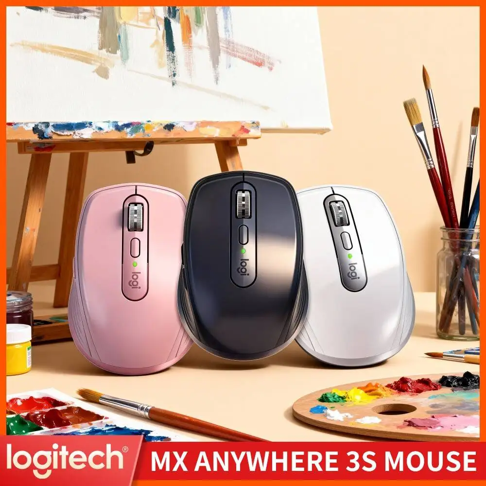 Logitech MX Anywhere 3S Silent Bluetooth Mouse for Meeting Rooms Noise-Free Multi-Device