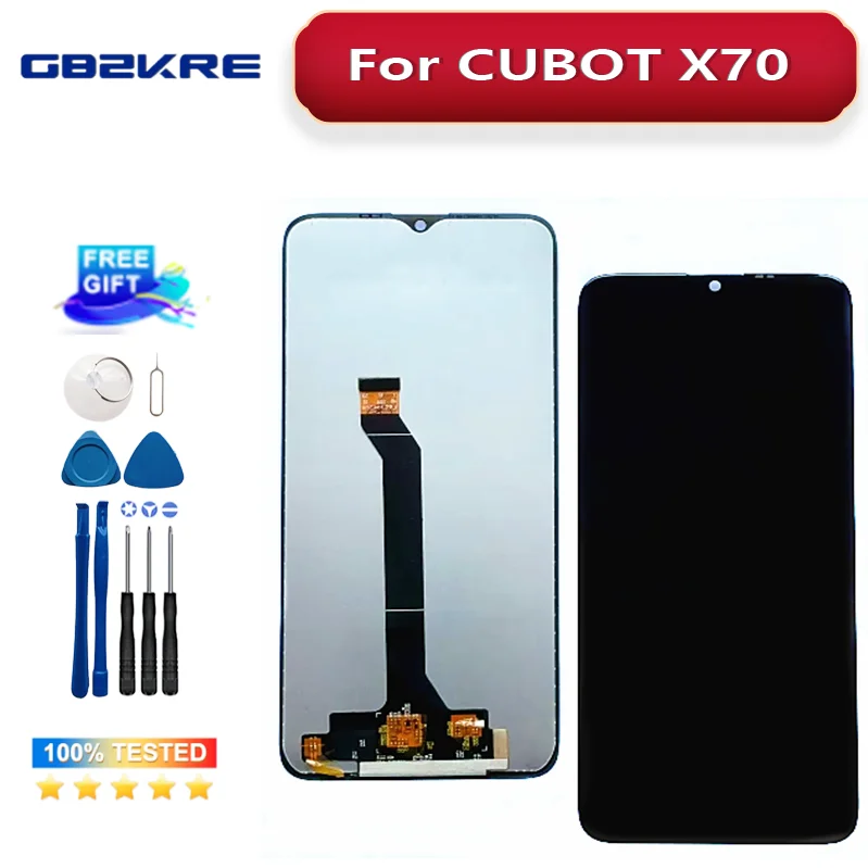 New Tested LCD Display For Cubot X70 LCD Display Touch Screen Digitizer Assembly Front Screen Replacement