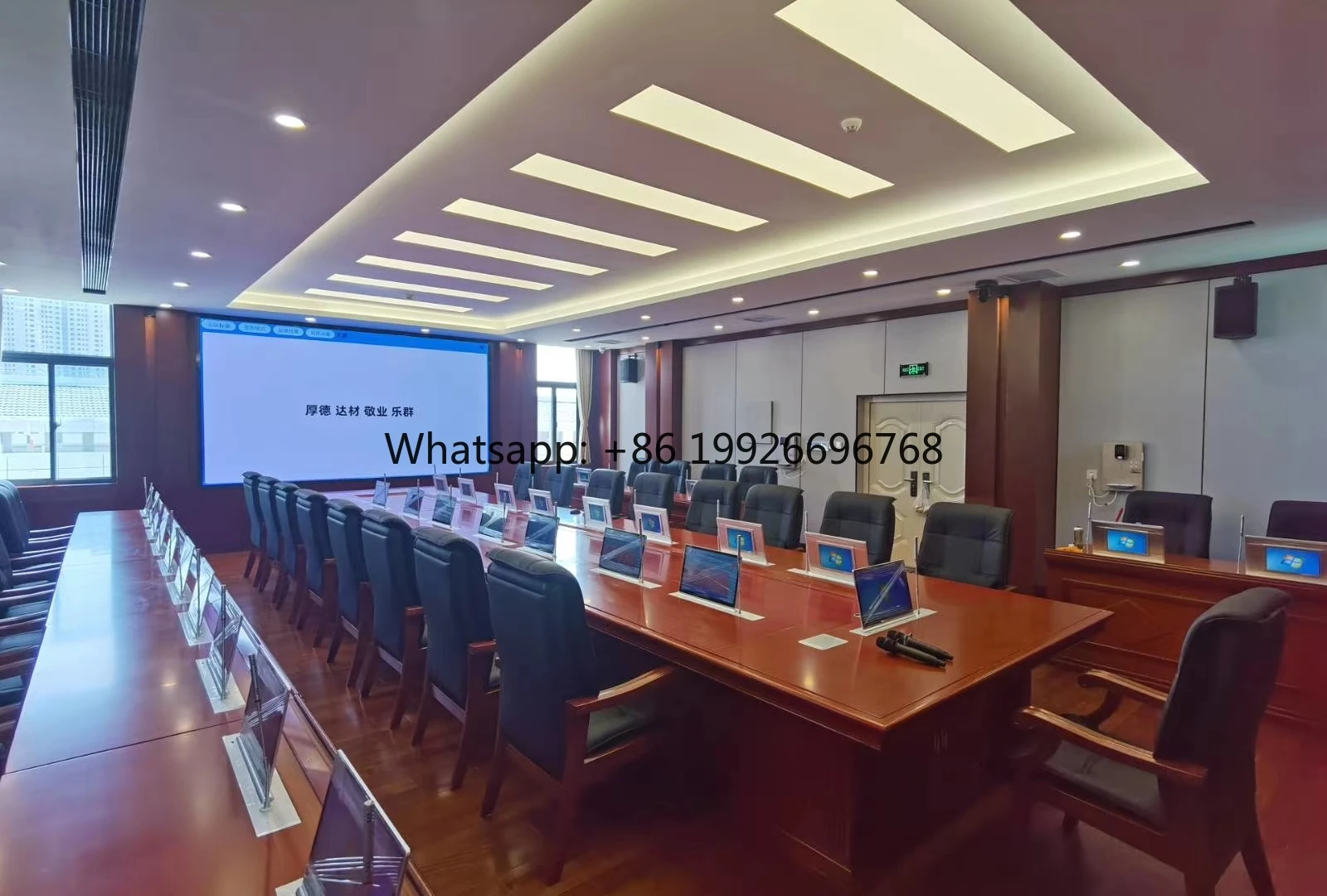 

Ultra-thin Screen Paperless Conference System Intelligent Retractable Motorized Pop up LCD TV Lift With Microphone factory
