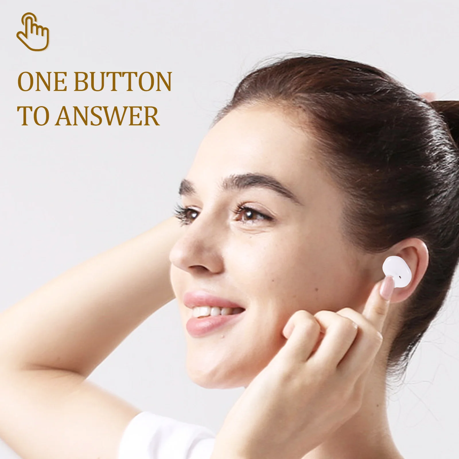 

Wireless Earbuds Headphones Ergonomic Noise Reduction Waterproof Sweatproof Stereo Sound Quality Automatic Connection