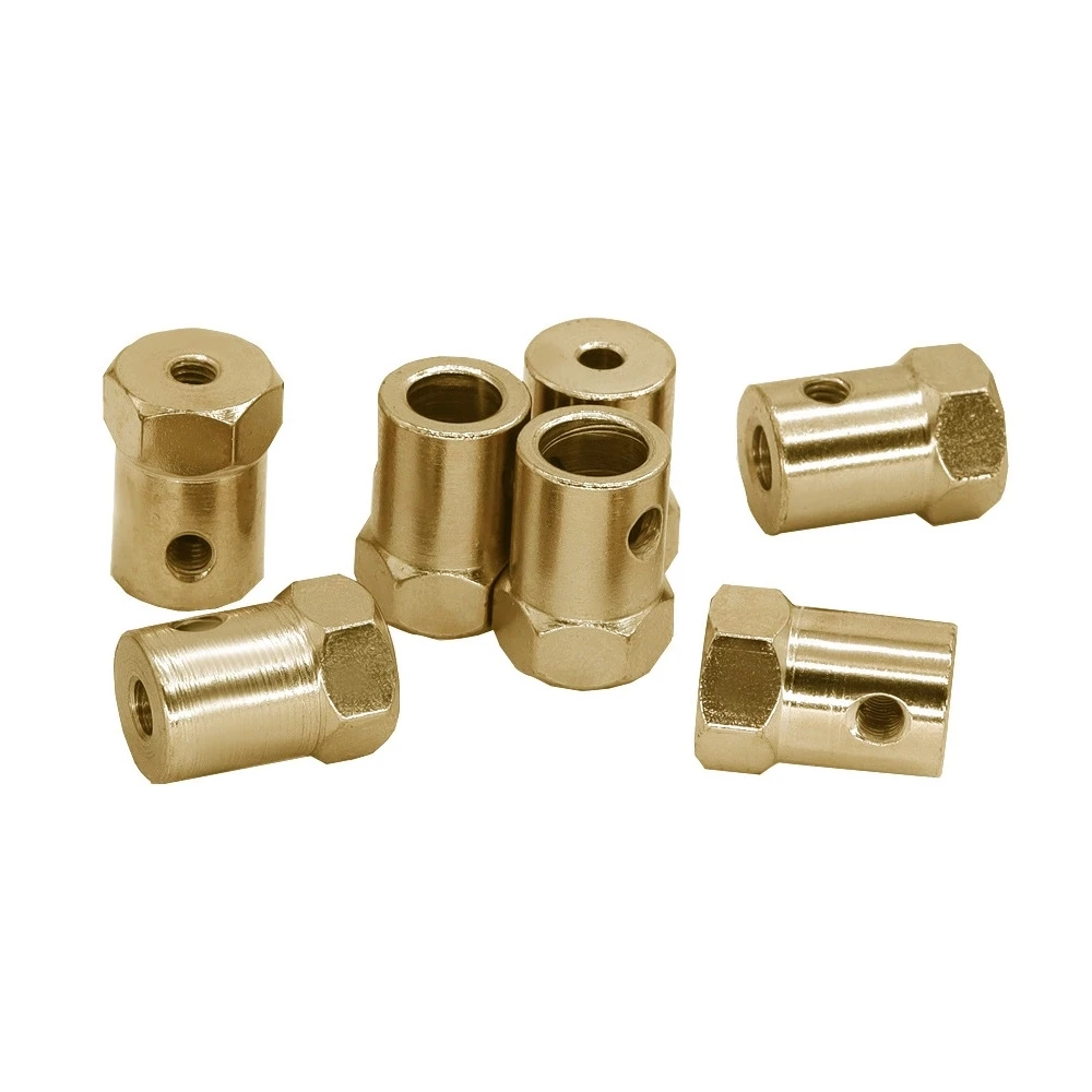 4PCS Brass 12mm Wheel Hex Coupling Coupler Sleeve Adapter Tire Connector 2/3/3.17/4/5/6/7/8/mm for RC Car Boat Spare Parts