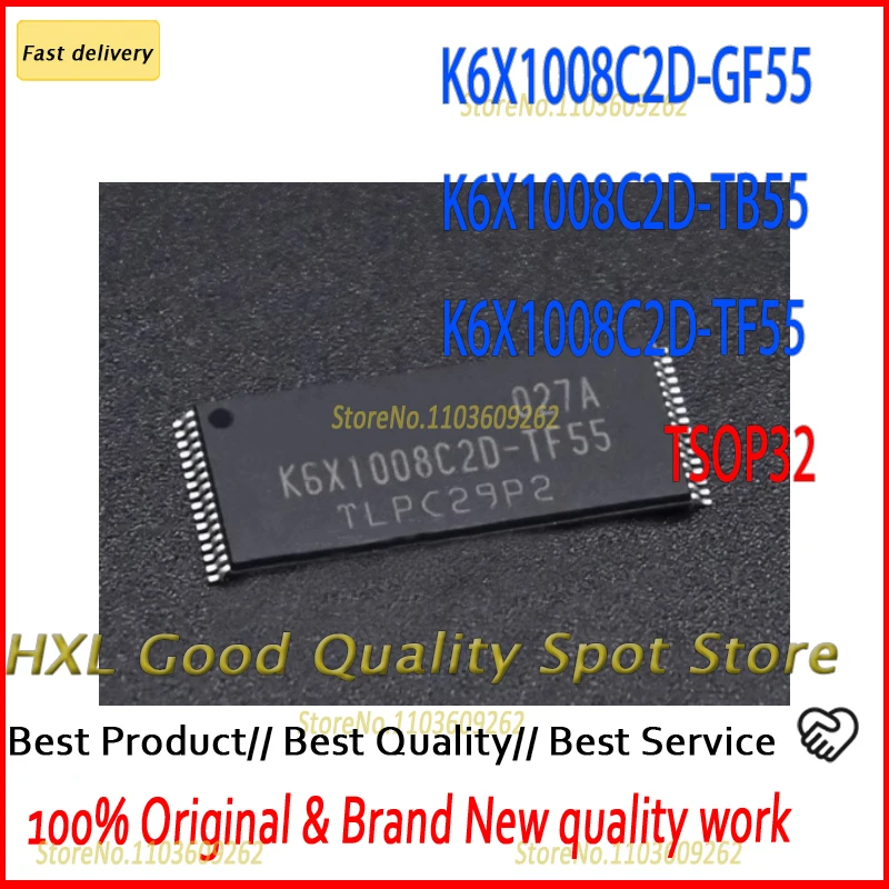 Original Genuine 10PCS  K6X1008C2D-TB55 K6X1008C2D-TF55  K6X1008C20 K6X1008C2D-GF55 K6X1008C20-GF55 K6X1008  K6X1008C2D  TSOP32