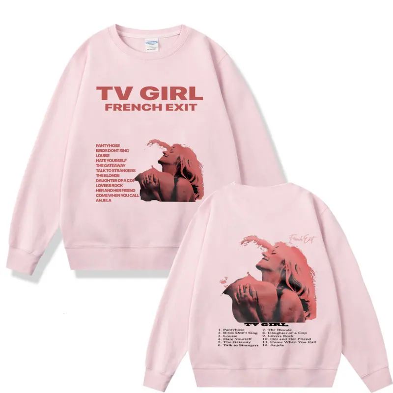 Cults TV Girl French Exit  Graphic Sportswear Unisex Oversized Hip Hop Fashion Sweatshirt Men Women Harajuku Crewneck Pullover