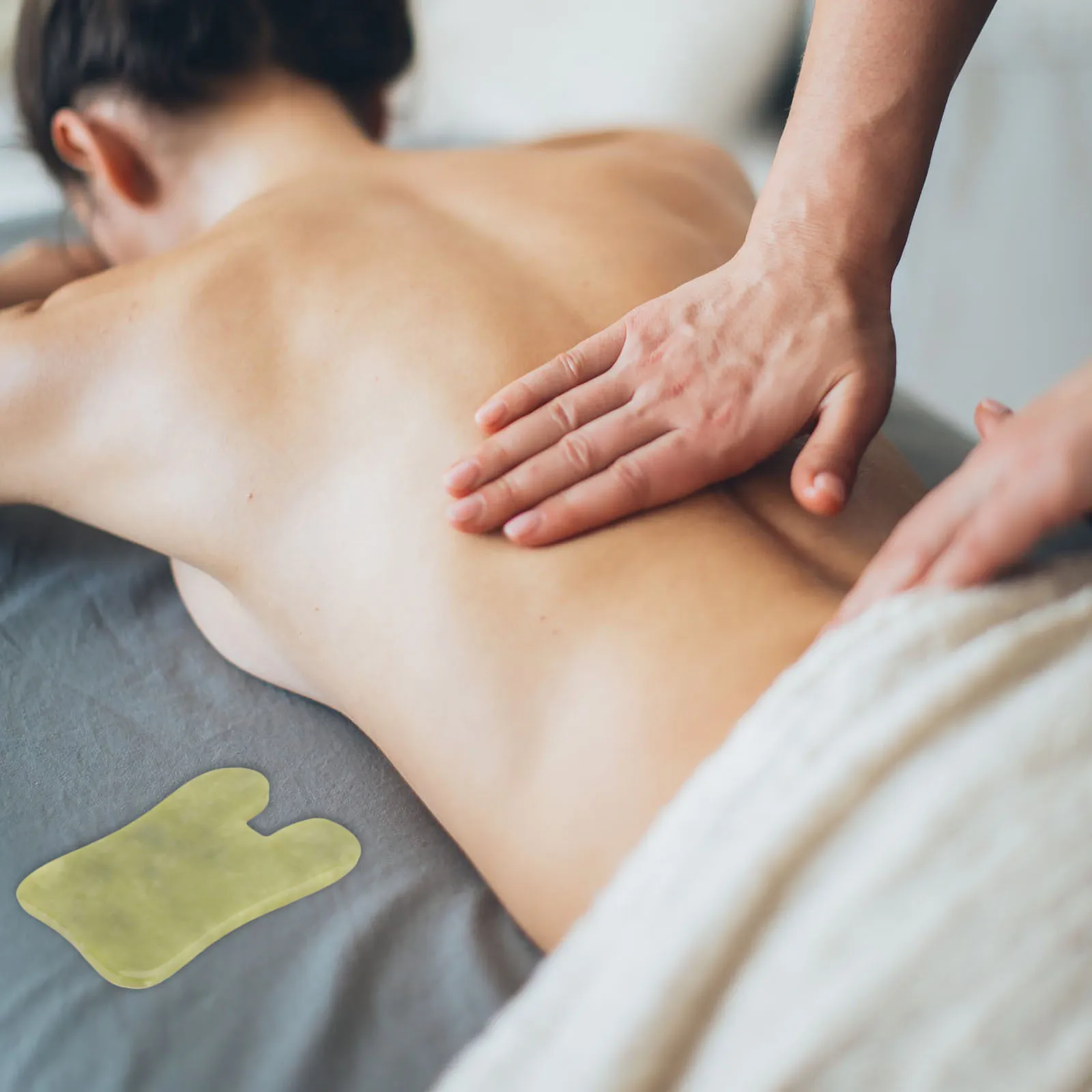 2 قطعة لوح كشط اليشم الأصلي قبضة مريحة أداة تدليك الوجه تعزز الدورة الدموية هدية مثالية لأحبائك غوا شا #6