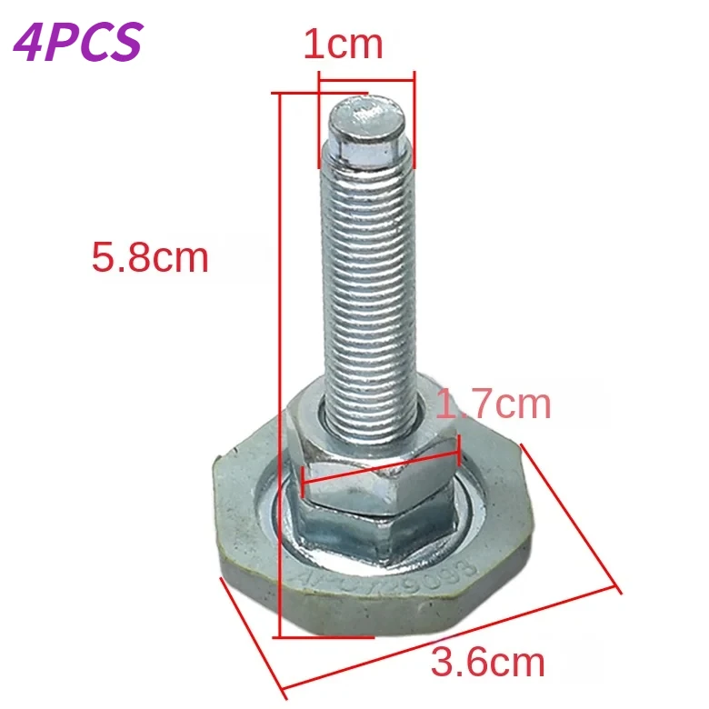 4PCS For Haier/LG drum washing machine fixed feet base screw / rubber balance shock absorption non-slip pad feet