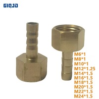 6 8 10 12 14 16 19mm OD Hose Barb M6*1 - M18 M20 M22 M24X1.5 Metric Female Thread Brass Pipe Fitting Coupler Connector Adapter