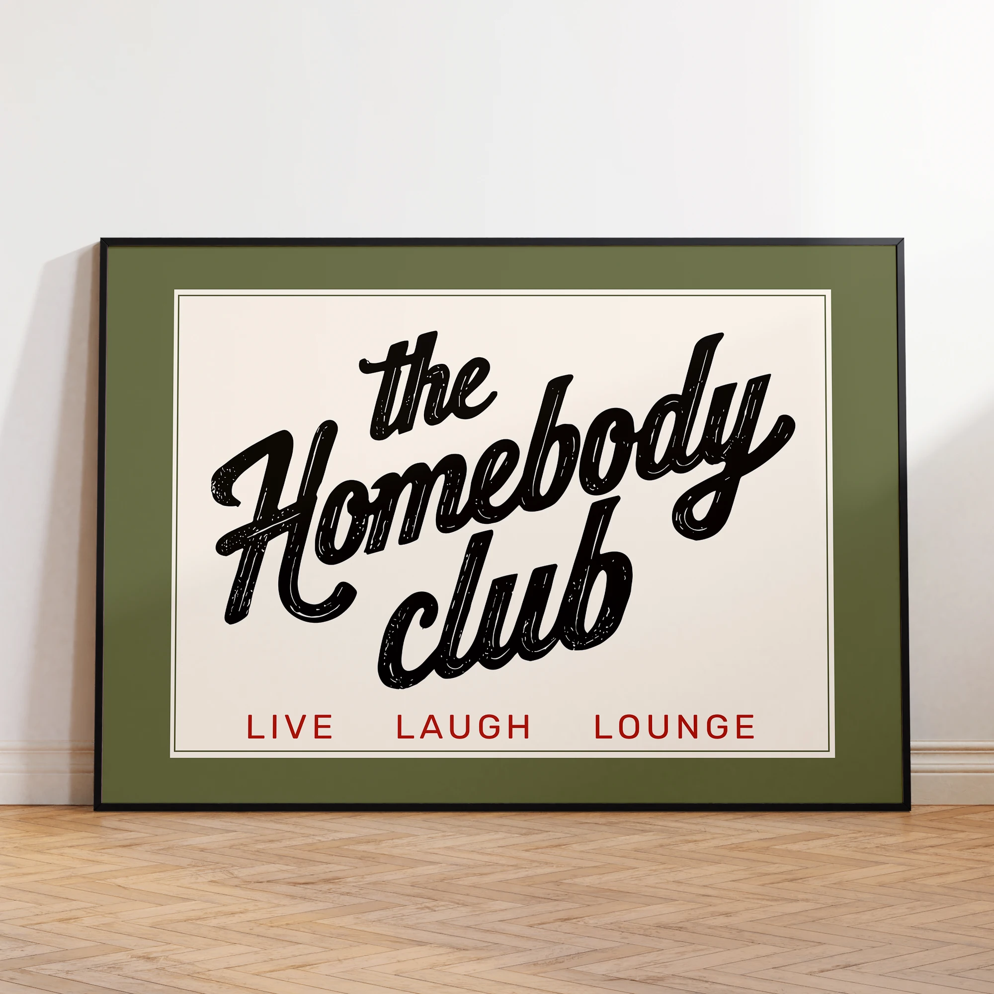 Moderne, interessante Wandkunstdrucke „The Homebody Club“, Leinwandgemälde, Poster, Bild für Wohnzimmer, Heimdekoration, Geschenk