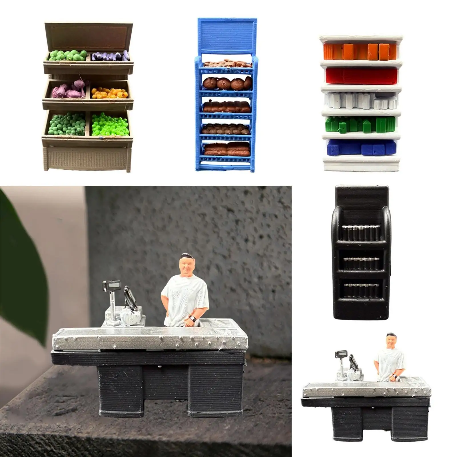 

1/64 супермаркет диорамы аксессуары для украшения кукольного домика аксессуары DIY микро пейзажный декор орнамент реквизит для фото мини-модель