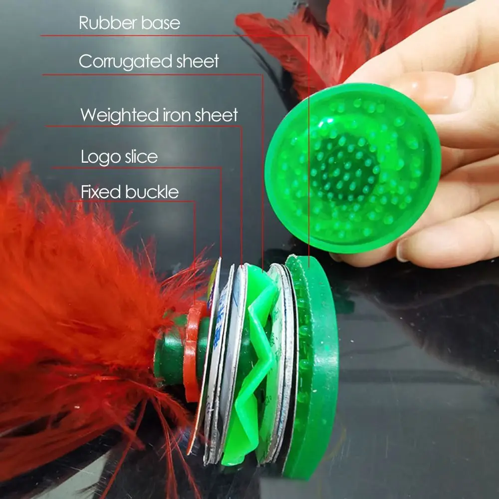 2pcs Colorful Entertainment Foot Sports Footbal Foot Kick Feathers Kick Physical Exercise Shuttlecock Chinese Jianzi