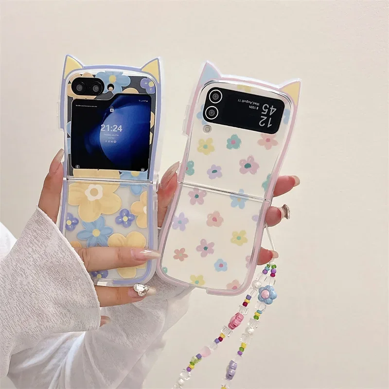 حافظة لهاتف سامسونج جالاكسي Z Flip 6 5 4 3 غطاء خلفي واقٍ لهاتف ZFlip4 ZFlip5 ZFlip6