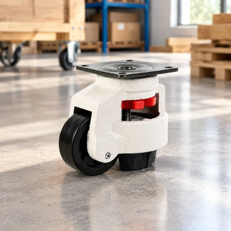 500KG Capacity Industrial Leveling Casters with Robust Flat Mounting Base for Heavy Loads