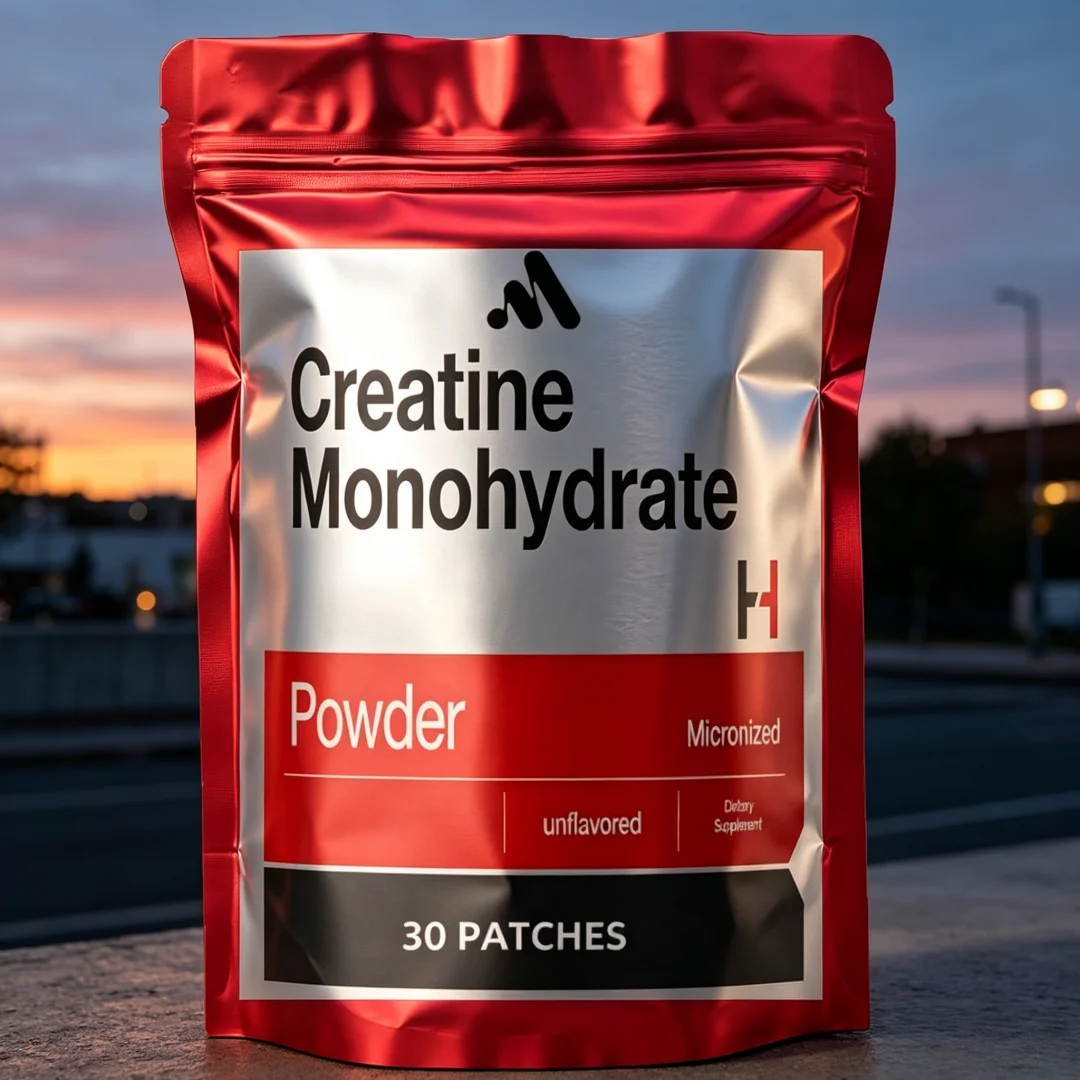 Creatine Monohydrate Transdermal Patches- Support Muscles, Cellular Energy and Cognitive Function - 30 Patches