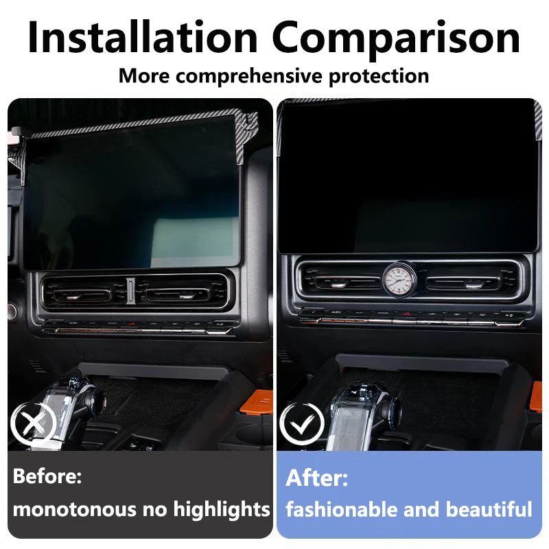 ل Haval H9 2025 2024 ساعة سيارة التحكم المركزي تكييف الهواء غطاء المخرج ساعة كوارتز اكسسوارات الديكور الداخلي #5