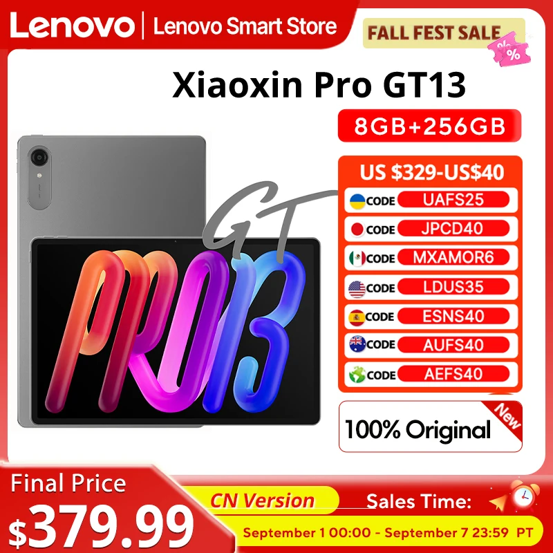 Lenovo Xiaoxin Pro GT 13型タブレット 8+256GB グレー 特別割引