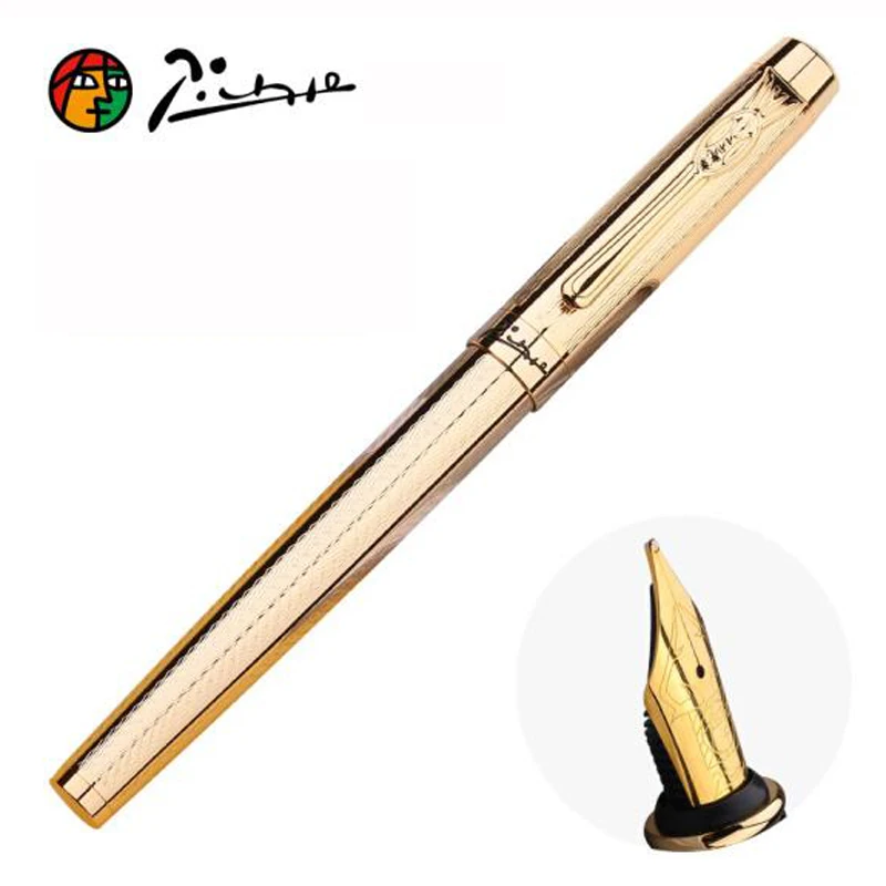 

Picasso 933 Exquisite Pimio Red Avignon Iridium Fine Nib Fountain Pen Golden Trim Professional Office School Writing Tool