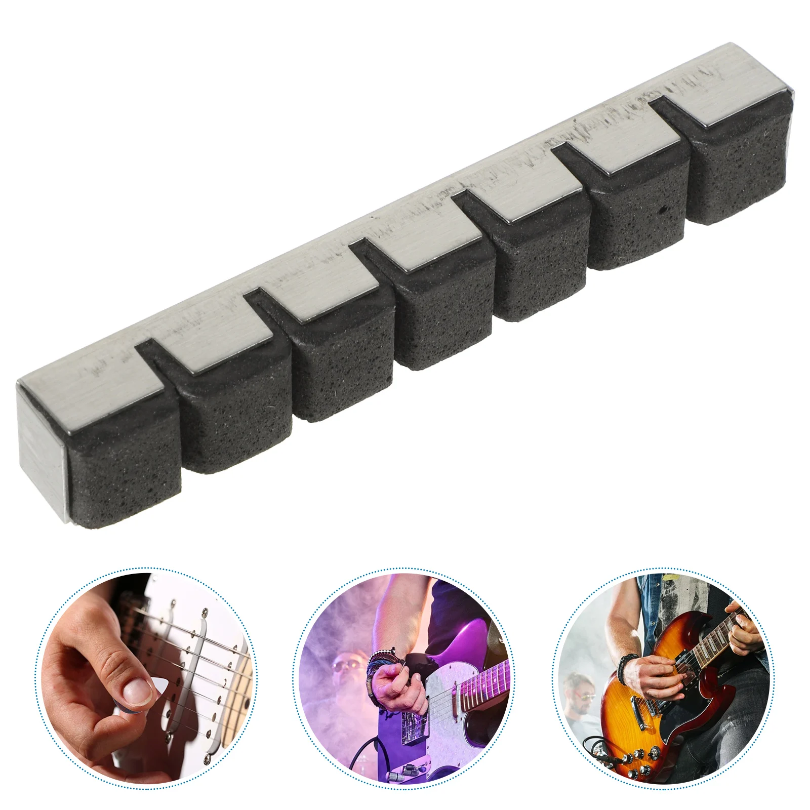 

Stainless Steel Mute String Dampener For Acoustic Electric Practice Tool No Installation Required Accessory Parts