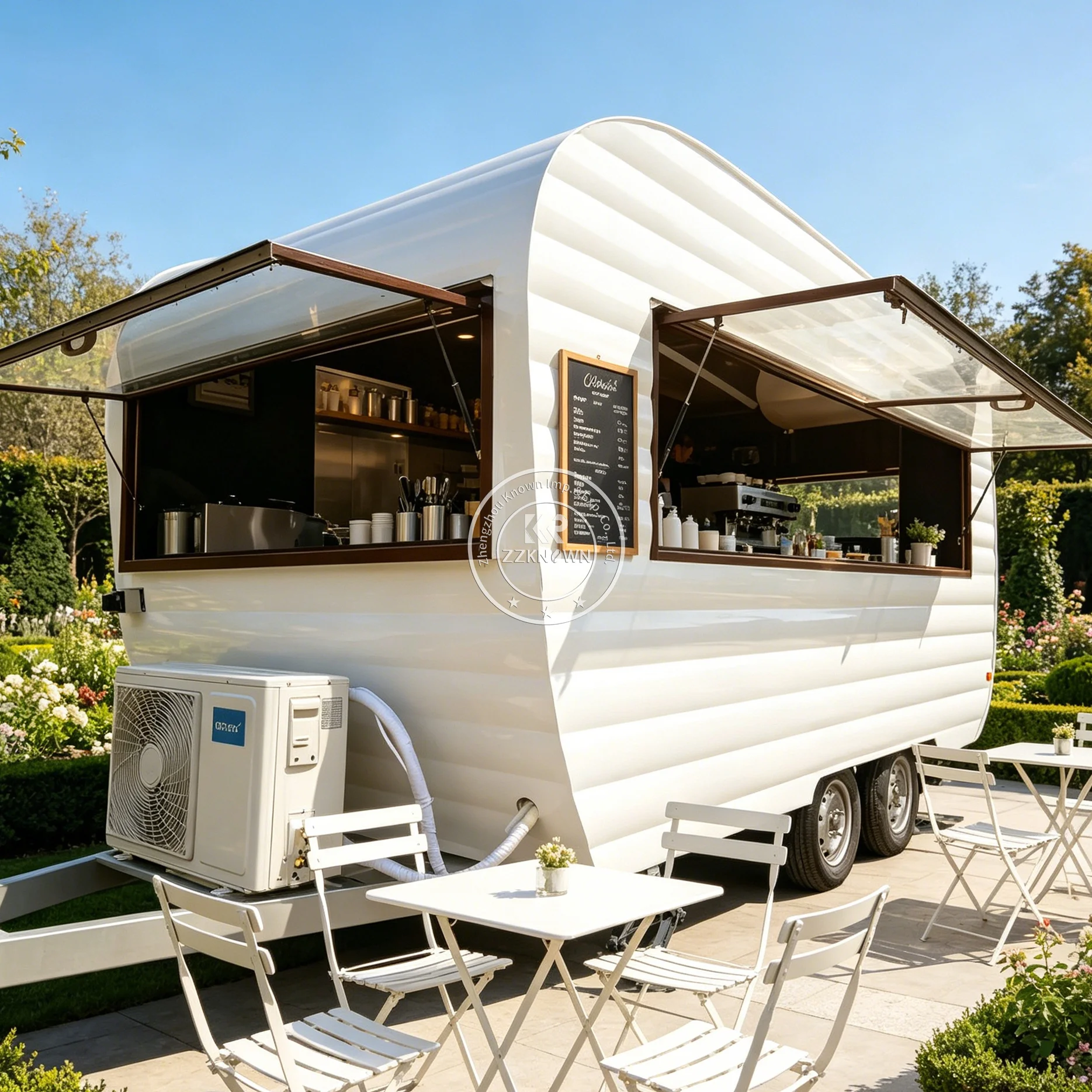 

Outdoor Fast Food Kitchen Truck Towed Bakery Catering Trailer Mobile Coffee Snack Food Truck Trailer With Full Kitchen
