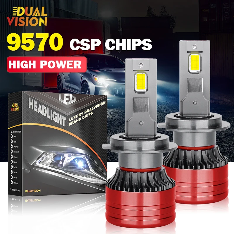 

H4 H7 LED 800W Headlight Bulbs H1 H8 H9 H11 9005 9006 HB3 HB4 9012 9570 CSP High Low Beam 6000K White 600000LM Auto Lamp 2pcs