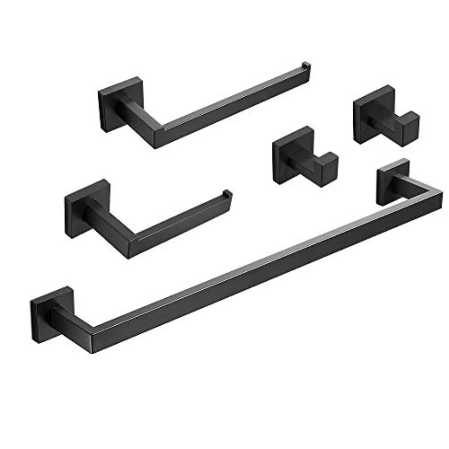 

Bathroom Hardware Set 23.6-Inch Towel Bar2pcs Towel Hook Toilet Paper Holder Hand Towel Holder Stainless Steel Bathroom Accesso