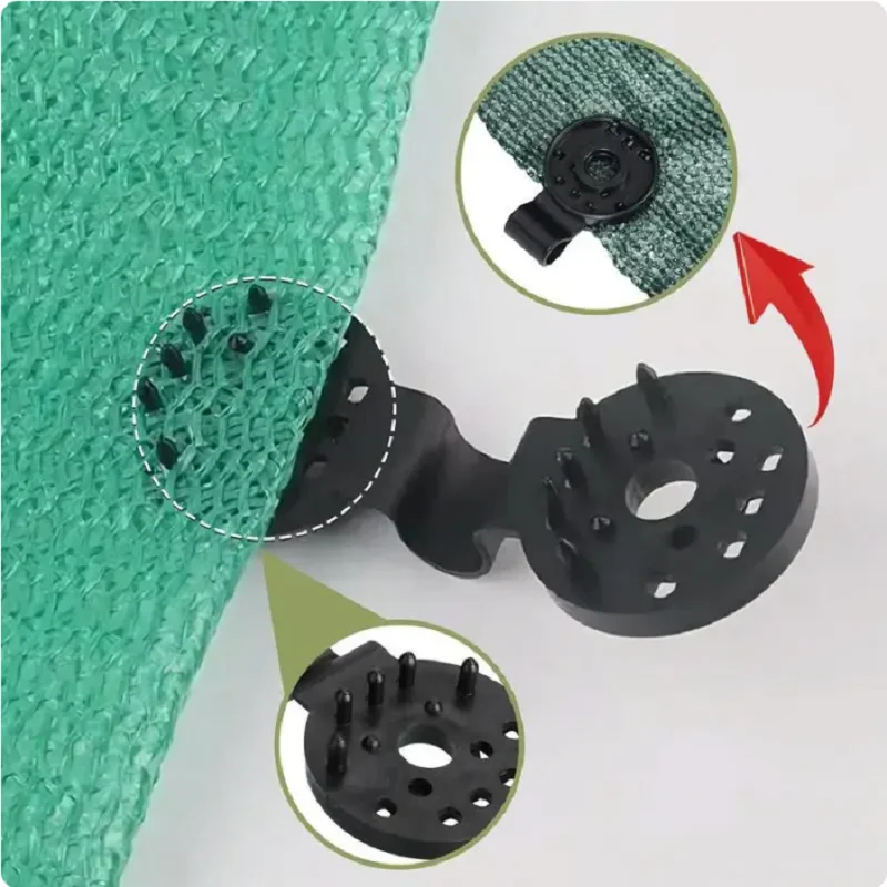 30 Pcs Tarp Clips Windproof Canopy Cloth Fixing Clips Shade Netting Black Clips Set For Greenhouse Outdoor Garden Anti Birds Net