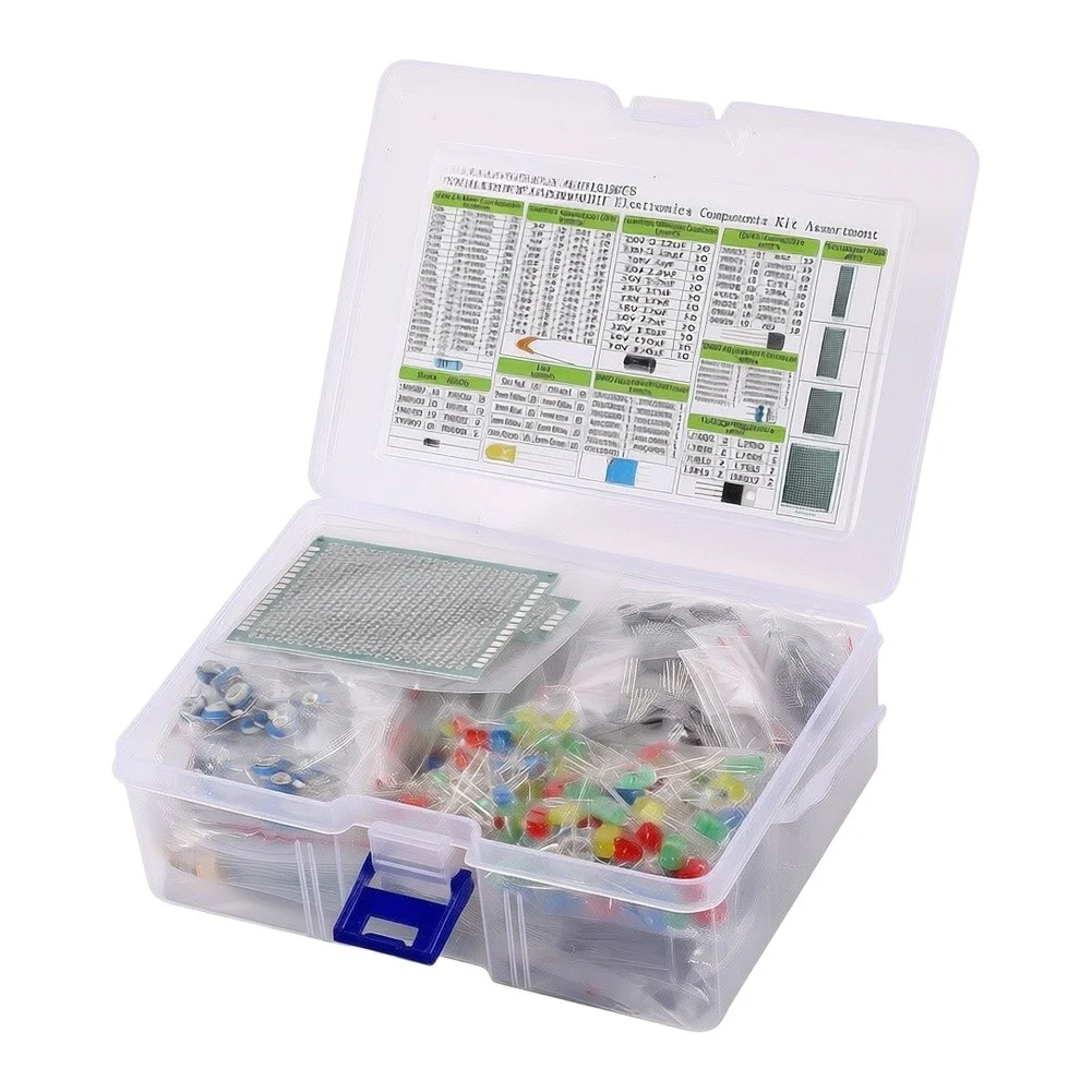 1818PCS Component Assortment Kit for Arduino and For Raspberry Pi Featuring 41 Resistor Values 30 Capacitor Values
