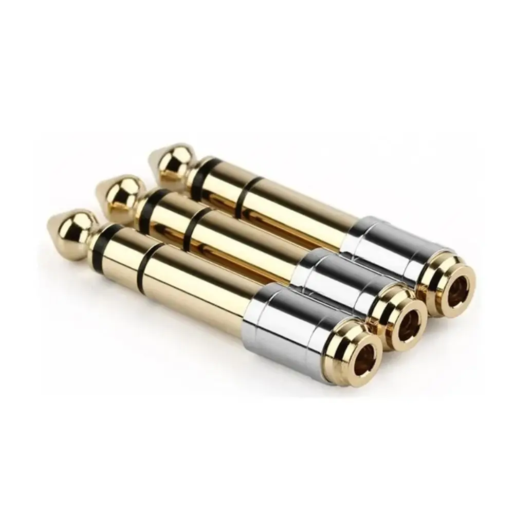 Jack Female 3.5 To 6.35 Audio Adapter Gold Copper Jack Converters Consumer Electronics Microphones