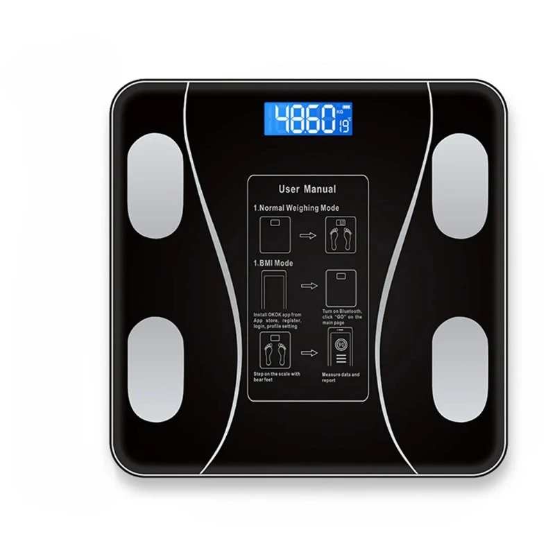 Digital Scale Precision Weight Scale for Human Element Bathroom Body Weight Scales Analyzer Fashion Selling Fat Electronics Home