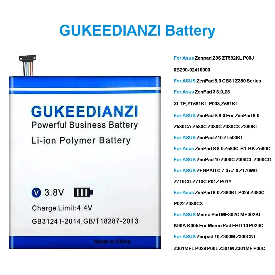 

Аккумулятор C12P1301 C11P1514 для Asus Memo, Zenpad c s Z10 Z300 z8s 3 7.0 10 8.0 0b200-01440000 CB81 z380kl z580c-B1-BK Z8 Lte