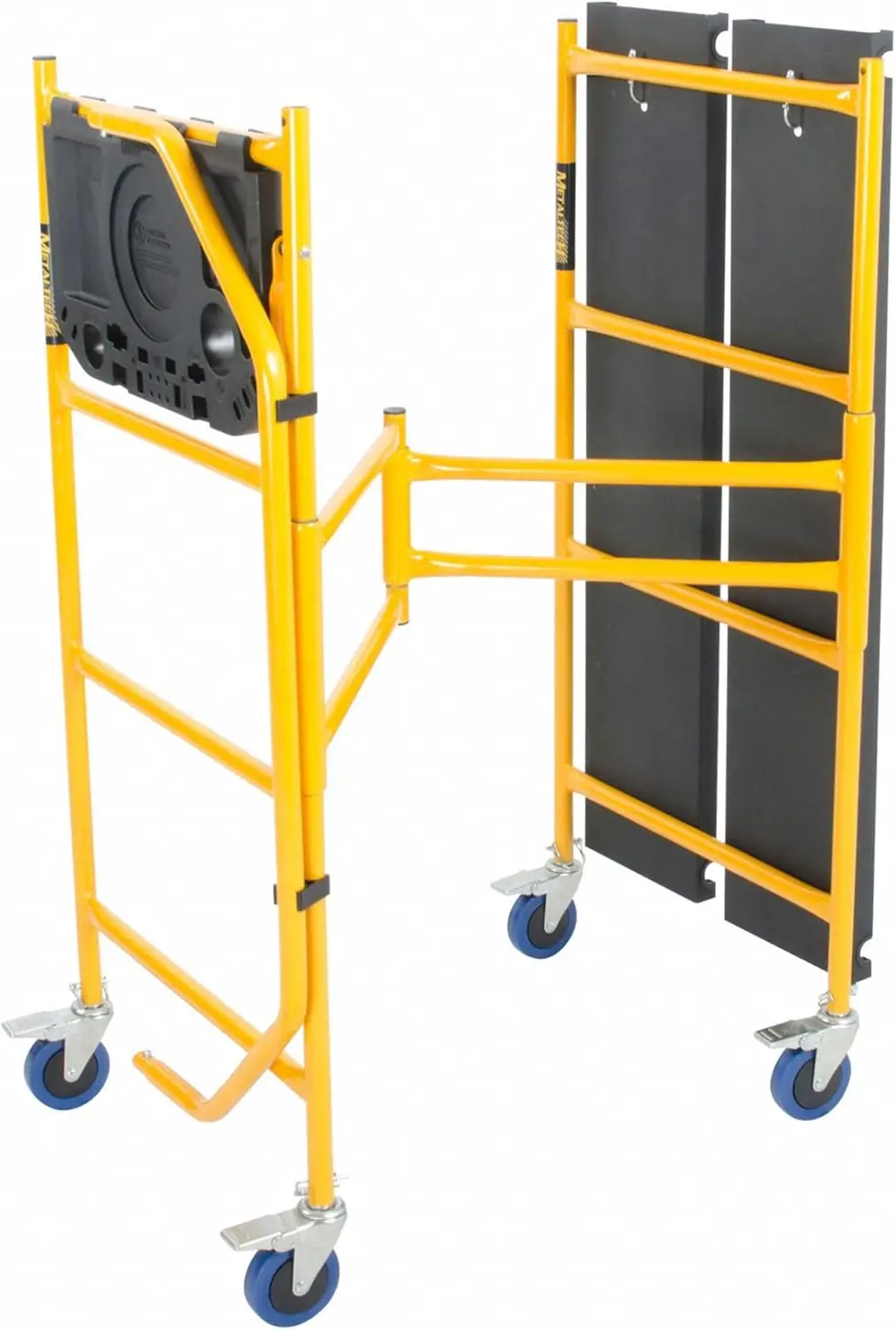 4 Ft Scaffolding Platform, Adjustable, Foldable and Rolling Scaffold Platform with 4-Inch Locking Wheels for Construction & DIY