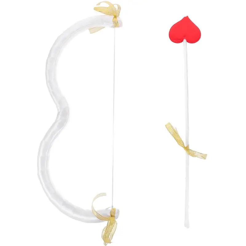 1 Set Of Cupid Arrow Bow Set Valentine Party Cupid Costume Arrow Bow Cupid Cosplay Prop Valentine Stage Performance Cosplay