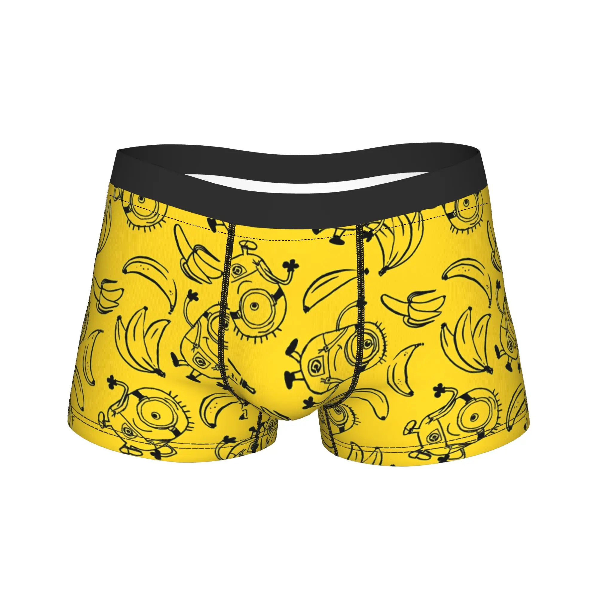 Cartoon M-Minions Print Underwear  Man Panties Pattern Breathable Boxer Shorts High Quality Shorts Briefs Plus Size