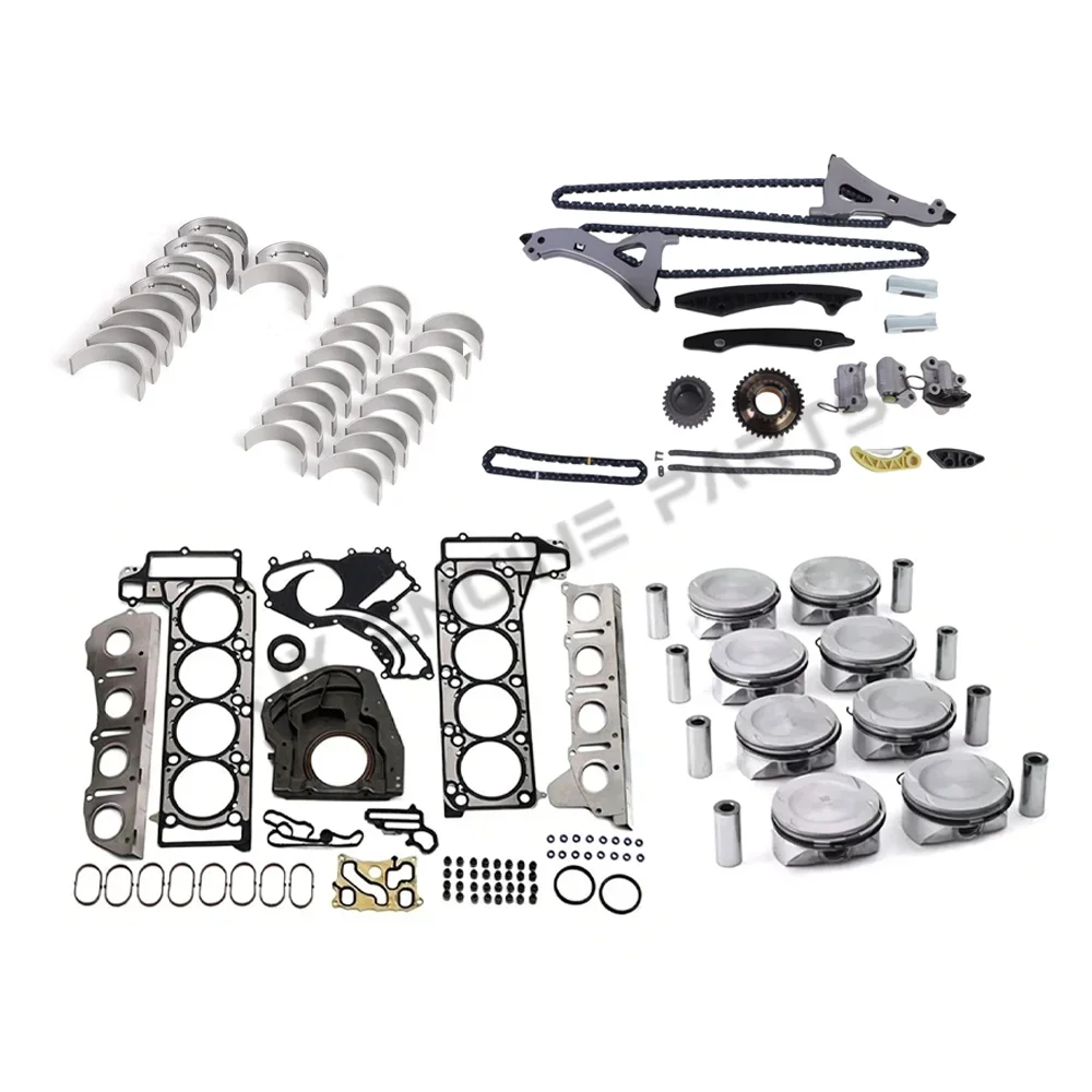 M157 Engine Rebuild Timing Chain Kit Piston Bearing Gasket Set For Mercedes-Benz 5.5 CL63 CLS63 E63 G63 GLS63 ML63 S63 AMG 5.5L
