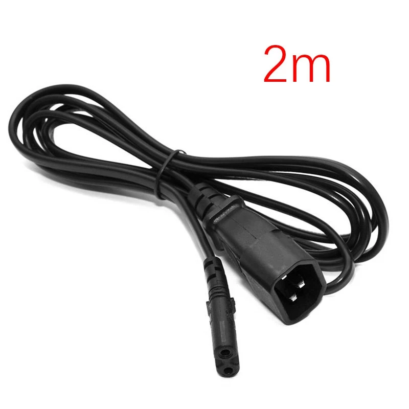 Cable adaptador convertidor IEC de 3 pines C14 macho a C7 hembra para hervidor PDU UPS (2,0 M)