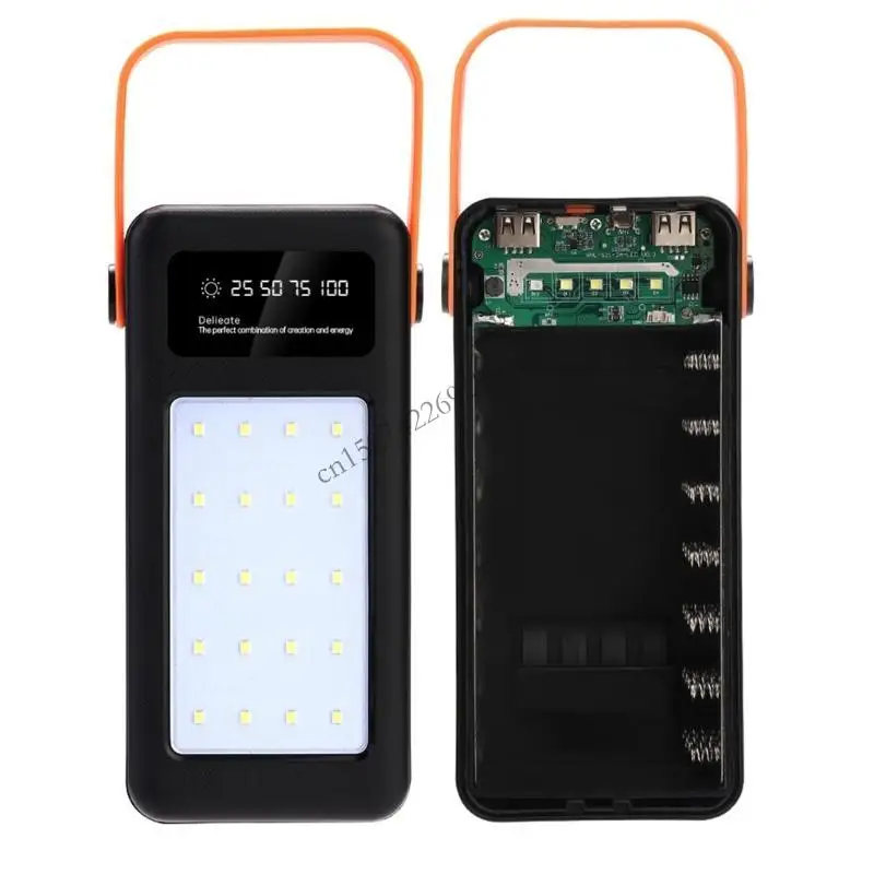 

R9CB Detachable QC3.0 PD Quick LCD Display DIY 28x18650 Battery Case Shell without Battery Powerbank