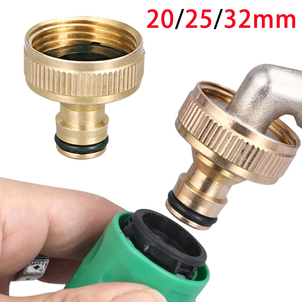 2pcs Brass Tap 3/4 Female 1/2 Quick Connector Washing Machine Garden Water Hose Quick Connect Adapter 20/25/32mm Universal Parts