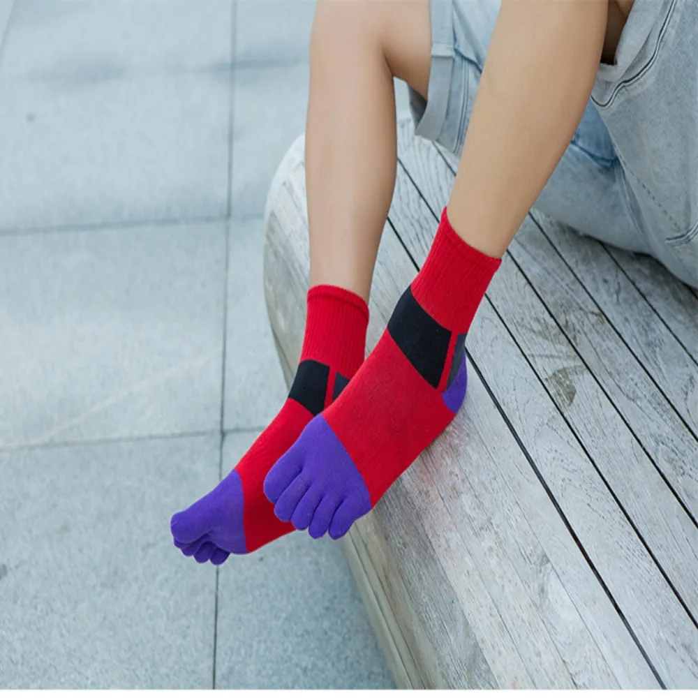 Organic Cotton Anti-Bacterial Breathable With Toes Anti-Sweat Toe Socks Five Finger Socks Dress Socks With Toes Sweat Socks