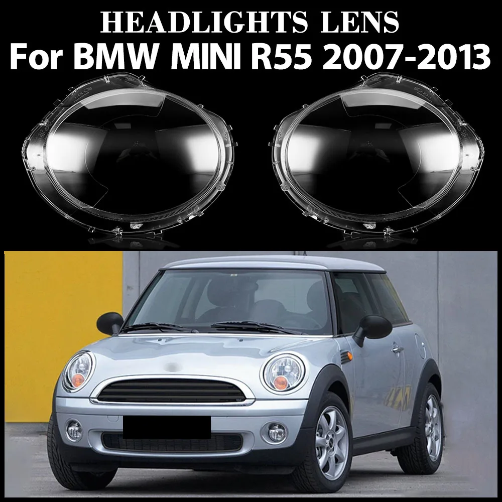 

For BMW MINI R55 2007 2008 2009 2010 2011 2012 2013 Car Transparent Headlight Shade Cover Lampshade Shell Lens Plexiglass