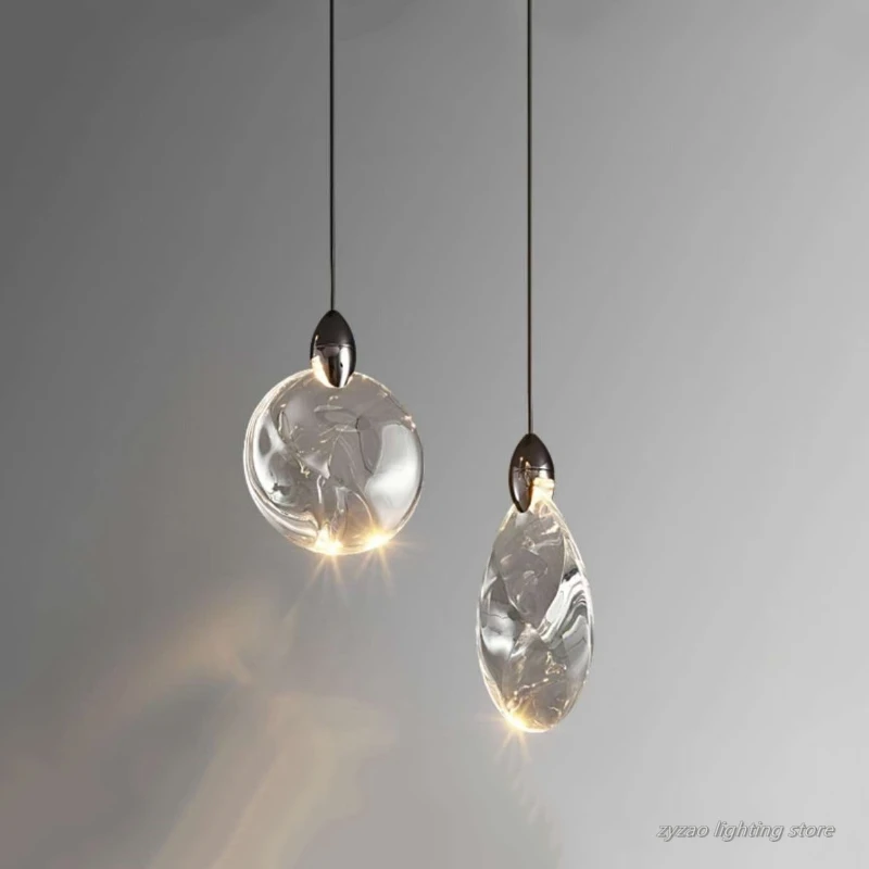 Bedroom Creative Crystal Pendant Lights Bedside Headboard Hanging Lamp Living Room Light Luxury Design Sensible Room Decor Lamp