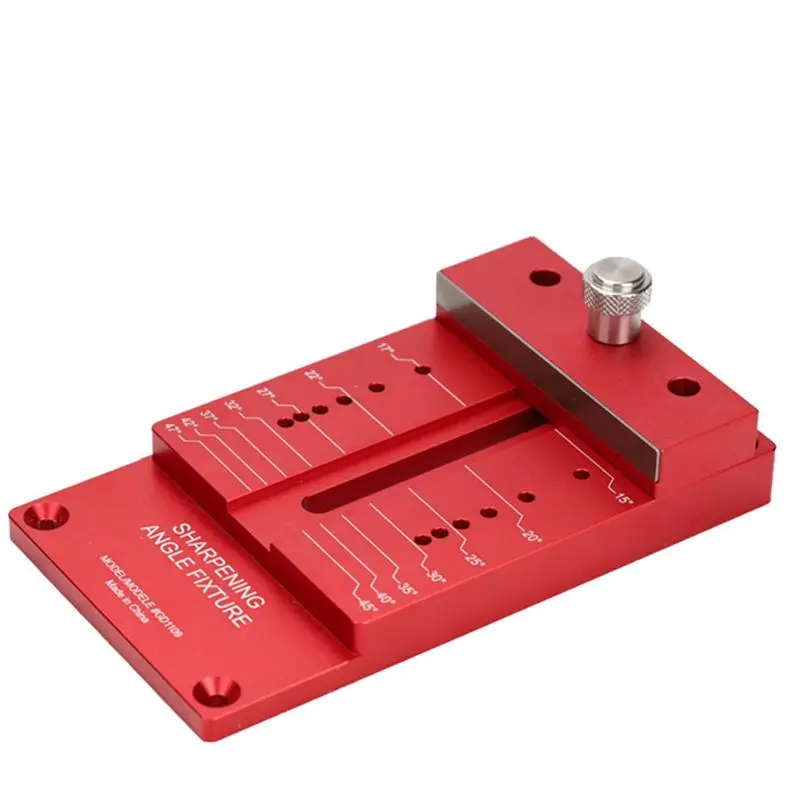 A98E-Woodworking Angle Sharpener Aluminum Alloy Sharpener Measurement Of Grinding Tools Holder Woodworking Chisel
