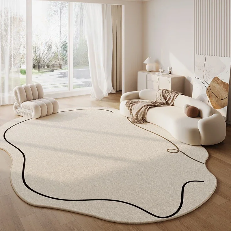 Special Shape Creative Carpet Comfortable Easy Clean Living Room Carpets Line Art Decorative Rugs Luxurious Striped Bedroom Rug