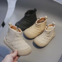 Kışlık botlar bebek erkek açık kız kar botları peluş çocuk pamuklu ayakkabılar kaymaz çocuklar rahat ayakkabılar bebek bebek ayakkabısı