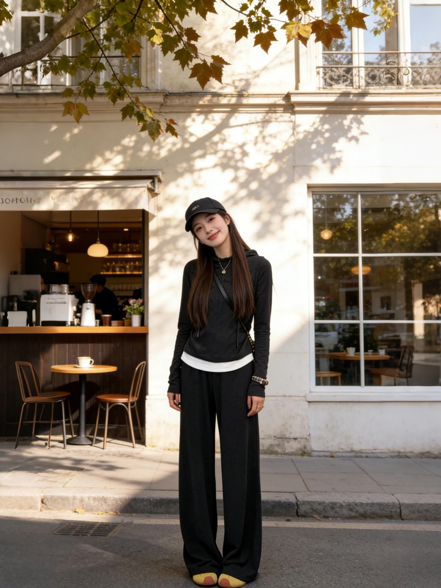 

Casual Commute Style Women's Two-Piece Set Spring 2026 Wide Leg Pants Slimming Top Trendy Ensemble Comfortable Fashion